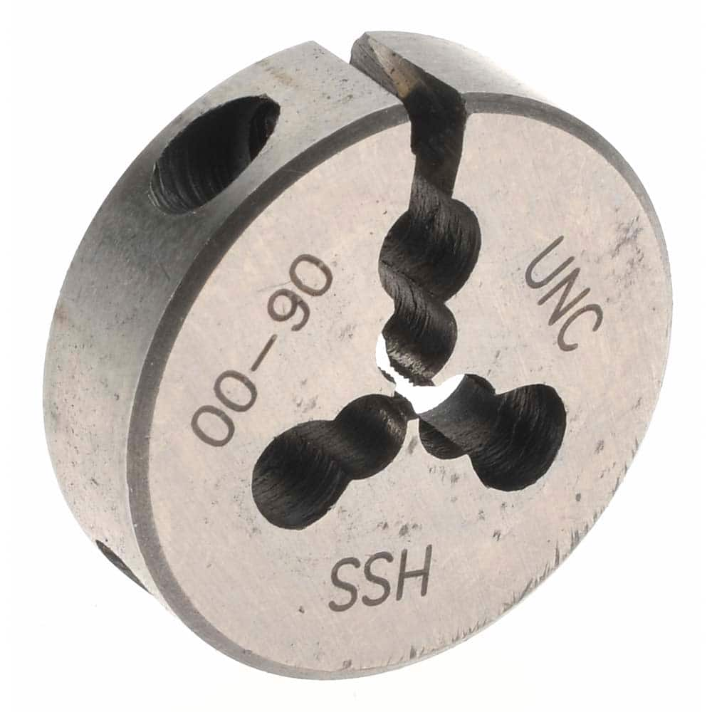 Gyros Precision Tools - #00-90 UNS High Speed Steel Round Adjustable Die - Eagle Tool & Supply