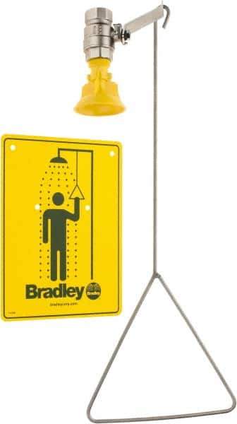 Bradley - Plumbed Drench Showers Mount: Vertical Shower Head Material: Plastic - Eagle Tool & Supply