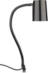 Made in USA - 24 Inch, Gooseneck, Coupler Mounted, Halogen & Incandescent, Black, General Purpose Task Light - 100 Watt, 120 Volt, Nonmagnifying - Eagle Tool & Supply