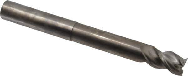 Niagara Cutter - 3/4", 1" LOC, 3/4" Shank Diam, 7" OAL, 3 Flute, Solid Carbide Square End Mill - Single End, Uncoated, Spiral Flute, 45° Helix, Centercutting, Right Hand Cut, Right Hand Flute, Series AN345 - Eagle Tool & Supply