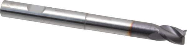 Niagara Cutter - 3/8", 3 Flute, Single End, Solid Carbide, 0.02" Corner Radius End Mill - 4" OAL, 35° Helix, Right Hand Flute, 1/2" LOC, Right Hand Cut, 2-1/8" Extended Reach - Eagle Tool & Supply