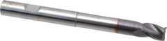 Niagara Cutter - 3/8", 3 Flute, Single End, Solid Carbide, 0.02" Corner Radius End Mill - 4" OAL, 35° Helix, Right Hand Flute, 1/2" LOC, Right Hand Cut, 2-1/8" Extended Reach - Eagle Tool & Supply
