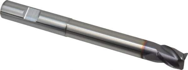 Niagara Cutter - 1/2", 3 Flute, Single End, Solid Carbide, 0.03" Corner Radius End Mill - 5" OAL, 35° Helix, Right Hand Flute, 5/8" LOC, Right Hand Cut, 3-1/8" Extended Reach - Eagle Tool & Supply