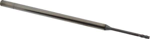 Niagara Cutter - 1/16", 4 Flute, Single End, Solid Carbide, 0.01" Corner Radius End Mill - 3" OAL, 30° Helix, Right Hand Flute, 3/16" LOC, Right Hand Cut, 3/4" Extended Reach - Eagle Tool & Supply
