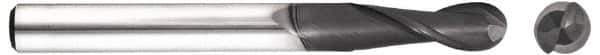 Niagara Cutter - 1/2" Diam, 3" LOC, 4 Flute Solid Carbide Ball End Mill - Diamond Finish, Single End, 6" OAL, 1/2" Shank Diam, Spiral Flute - Eagle Tool & Supply