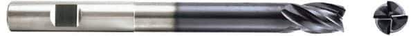 Niagara Cutter - 1/2", 4 Flute, Single End, Solid Carbide, 0.03" Corner Radius End Mill - 4" OAL, Right Hand Flute, 5/8" LOC, Right Hand Cut, 2-1/8" Extended Reach - Eagle Tool & Supply