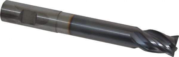 Niagara Cutter - 3/4", 4 Flute, Single End, Solid Carbide, 0.03" Corner Radius End Mill - 6" OAL, Right Hand Flute, 1" LOC, Right Hand Cut, 4" Extended Reach - Eagle Tool & Supply