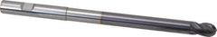 Niagara Cutter - 3/8" Diam, 1/2" LOC, 4 Flute Solid Carbide Ball End Mill - TiAlN Finish, Single End, 6" OAL, 3/8" Shank Diam, Spiral Flute - Eagle Tool & Supply