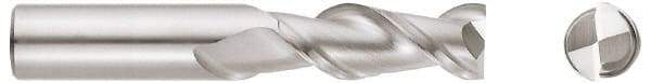 Niagara Cutter - 1", 2" LOC, 1" Shank Diam, 5" OAL, 2 Flute, Solid Carbide Square End Mill - Single End, TiCN Finish, Spiral Flute, 45° Helix, Centercutting, Right Hand Cut, Right Hand Flute, Series A245 - Eagle Tool & Supply