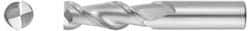 Niagara Cutter - 1/8", 1/4" LOC, 1/8" Shank Diam, 1-1/2" OAL, 2 Flute, Solid Carbide Square End Mill - Single End, Uncoated, Spiral Flute, 45° Helix, Centercutting, Right Hand Cut, Right Hand Flute, Series A245 - Eagle Tool & Supply