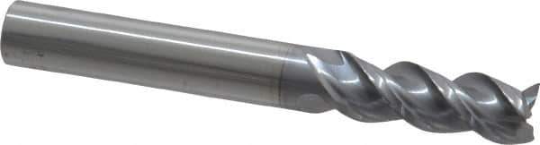 Niagara Cutter - 5/16", 13/16" LOC, 5/16" Shank Diam, 2-1/2" OAL, 3 Flute, Solid Carbide Square End Mill - Single End, TiCN Finish, Spiral Flute, 45° Helix, Centercutting, Right Hand Cut, Right Hand Flute, Series A345 - Eagle Tool & Supply