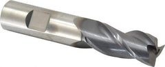 Niagara Cutter - 3/4", 3 Flute, Single End, Solid Carbide, 0.0300 - 0.0350" Corner Radius End Mill - 4" OAL, 35° Helix, Right Hand Flute, 1-5/8" LOC, Right Hand Cut - Eagle Tool & Supply