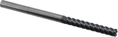 Niagara Cutter - 3/8", 2-1/2" LOC, 3/8" Shank Diam, 6" OAL, 5 Flute, Solid Carbide Square End Mill - Single End, TiAlN Finish, Spiral Flute, 45° Helix, Centercutting, Right Hand Cut, Right Hand Flute, Series S545 - Eagle Tool & Supply