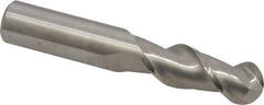 Niagara Cutter - 1/2" Diam, 1-1/4" LOC, 2 Flute Solid Carbide Ball End Mill - Uncoated, Single End, 3" OAL, 1/2" Shank Diam, Spiral Flute - Eagle Tool & Supply