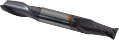 Niagara Cutter - 5/16", 1/2" LOC, 5/16" Shank Diam, 2-1/2" OAL, 2 Flute, Solid Carbide Square End Mill - Double End, TiAlN Finish, Spiral Flute, 30° Helix, Centercutting, Right Hand Cut, Right Hand Flute, Series CSD230 - Eagle Tool & Supply