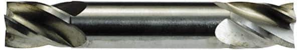 Niagara Cutter - 11/32", 9/16" LOC, 3/8" Shank Diam, 2-1/2" OAL, 4 Flute, Solid Carbide Square End Mill - Double End, Uncoated, Spiral Flute, 30° Helix, Centercutting, Right Hand Cut, Right Hand Flute, Series CSD430 - Eagle Tool & Supply