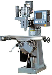 Bridgeport - 48" Long x 9" Wide, 3 Phase Fagor 8055-i CNC Milling Machine - Variable Speed Pulley Control, R8 Taper, 3 hp - Eagle Tool & Supply