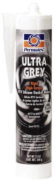 Permatex - 13 oz Gasket Maker - -65 to 650°F, Gray, Comes in Cartridge - Eagle Tool & Supply