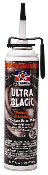 Permatex - 9-1/2 oz Oil Resistant Gasket Maker - -65 to 550°F, Black, Comes in PowerBead Aerosol Can - Eagle Tool & Supply