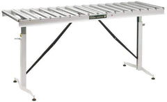 HTC - 66 Inch Long x 43-1/2 Inch High Portable Folding Conveyor - 500 Lbs. Limit, with 17 and 24 Inch Wide Rollers - Eagle Tool & Supply