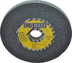 Tru-Maxx - 60 Grit Silicon Carbide Bench & Pedestal Grinding Wheel - 6" Diam x 1" Hole x 1/2" Thick, 5410 Max RPM, K Hardness, Medium Grade , Vitrified Bond - Eagle Tool & Supply