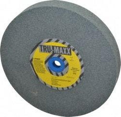 Tru-Maxx - 80 Grit Silicon Carbide Bench & Pedestal Grinding Wheel - 7" Diam x 1" Hole x 1" Thick, 3600 Max RPM, K Hardness, Medium Grade , Vitrified Bond - Eagle Tool & Supply