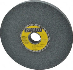 Tru-Maxx - 80 Grit Silicon Carbide Bench & Pedestal Grinding Wheel - 8" Diam x 1-1/4" Hole x 3/4" Thick, 3600 Max RPM, K Hardness, Medium Grade , Vitrified Bond - Eagle Tool & Supply