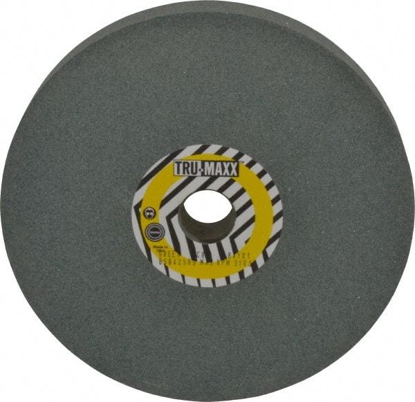 Tru-Maxx - 80 Grit Silicon Carbide Bench & Pedestal Grinding Wheel - 8" Diam x 1" Hole x 1" Thick, 3600 Max RPM, K Hardness, Medium Grade , Vitrified Bond - Eagle Tool & Supply