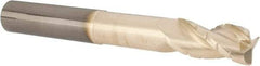 Accupro - 3/4" Diam, 1-5/8" LOC, 3 Flute Solid Carbide Roughing & Finishing Square End Mill - ZrN Finish, 6" OAL, 3/4" Shank Diam, Straight Shank, 37° Helix, Centercutting - Eagle Tool & Supply