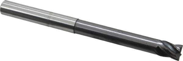 Accupro - 1/2", 4 Flute, Single End, Solid Carbide, Corner Chamfer End Mill - 6" OAL, Right Hand Flute, 5/8" LOC, Right Hand Cut, 3-3/8" Extended Reach - Eagle Tool & Supply