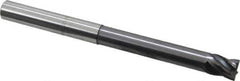 Accupro - 1/2", 4 Flute, Single End, Solid Carbide, Corner Chamfer End Mill - 6" OAL, Right Hand Flute, 5/8" LOC, Right Hand Cut, 3-3/8" Extended Reach - Eagle Tool & Supply
