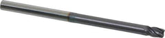 Accupro - 1/4", 4 Flute, Single End, Solid Carbide, Corner Chamfer End Mill - 4" OAL, Right Hand Flute, 3/8" LOC, Right Hand Cut, 2-1/8" Extended Reach - Eagle Tool & Supply
