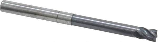 Accupro - 5/16", 4 Flute, Single End, Solid Carbide, Corner Chamfer End Mill - 4" OAL, Right Hand Flute, 7/16" LOC, Right Hand Cut, 2-1/8" Extended Reach - Eagle Tool & Supply