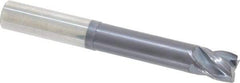 Accupro - 1/2", 4 Flute, Single End, Solid Carbide, Corner Chamfer End Mill - 4" OAL, Right Hand Flute, 5/8" LOC, Right Hand Cut, 2-3/8" Extended Reach - Eagle Tool & Supply