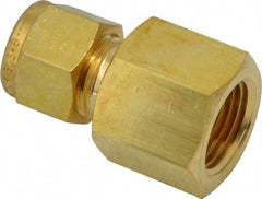 Ham-Let - 3/8" OD, Brass Female Connector - Comp x FNPT Ends - Eagle Tool & Supply