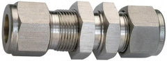 Ham-Let - 1/2" OD, Grade 316Stainless Steel Bulkhead Union - Comp x Comp Ends - Eagle Tool & Supply