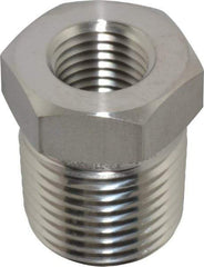 Ham-Let - 1/2 x 1/4" Grade 316 Stainless Steel Pipe Hex Bushing - MNPT x FNPT End Connections, 6,200 psi - Eagle Tool & Supply