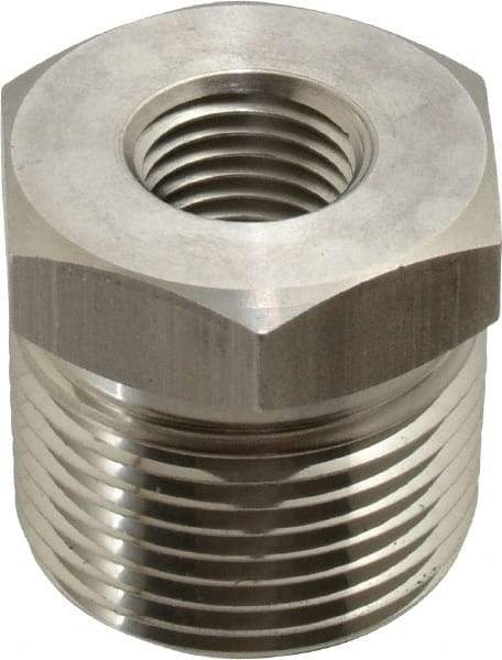 Ham-Let - 3/4 x 1/4" Grade 316 Stainless Steel Pipe Hex Bushing - MNPT x FNPT End Connections, 6,200 psi - Eagle Tool & Supply