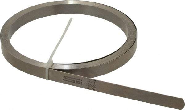 SPI - 0.017 Inch Thick x 25 Ft. Long x 1/2 Inch Wide, Feeler Stock Roll - High Carbon Steel - Eagle Tool & Supply