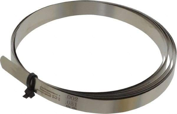 SPI - 0.002 Inch Thick x 25 Ft. Long x 1/2 Inch Wide, Feeler Stock Roll - High Carbon Steel - Eagle Tool & Supply