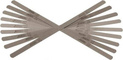SPI - 108 Piece, 0.0015 to 0.015", Parallel Feeler Gage Set - 12" Long x 1/2" Wide, Tempered Steel - Eagle Tool & Supply
