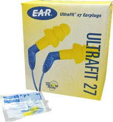 3M - Reusable, Uncorded, 27 dB, Flange Earplugs - Yellow, 100 Pairs - Eagle Tool & Supply