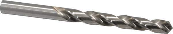 Hertel - 9/16" 118° High Speed Steel Jobber Drill - Bright Finish, Right Hand Cut, Spiral Flute, Straight Shank, 6-5/8" OAL, Standard Point - Eagle Tool & Supply