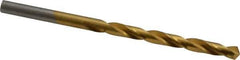 Hertel - #6 118° High Speed Steel Jobber Drill - TiN Finish, Right Hand Cut, Spiral Flute, Straight Shank, 3-3/4" OAL, Standard Point - Eagle Tool & Supply