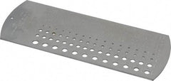 SPI - #60 Wire to #1 Wire Hole Size Drill Gage - 6 Inch Long, 2-1/2 Inch Wide, 60 Holes - Eagle Tool & Supply
