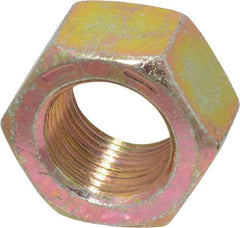 Value Collection - 3/4-16 UNF Steel Right Hand Hex Nut - 1-1/8" Across Flats, 41/64" High, Zinc Yellow Dichromate Finish - Eagle Tool & Supply