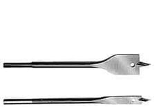 Mag-Bit - 1/2", 1/4" Straight Shank, Bright Finish, Carbon Steel, Spade Blade Drill Bit - No Spurs, 16" Overall Length, Wire Fishing Hole - Eagle Tool & Supply