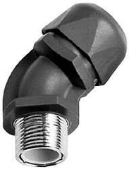 Murrplastik - 2" Trade, Nylon Compression Angled Liquidtight Conduit Connector - Noninsulated - Eagle Tool & Supply