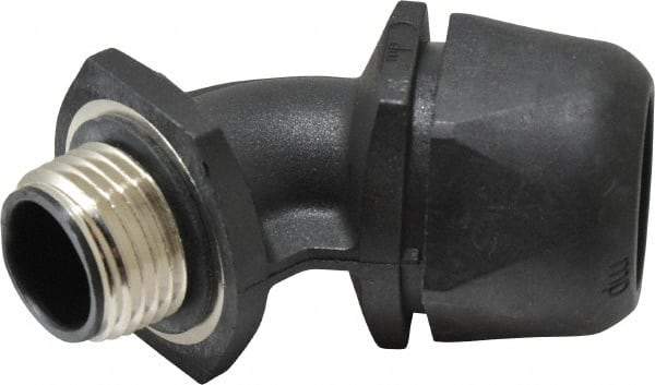 Murrplastik - 1/2" Trade, Nylon Compression Angled Liquidtight Conduit Connector - Noninsulated - Eagle Tool & Supply