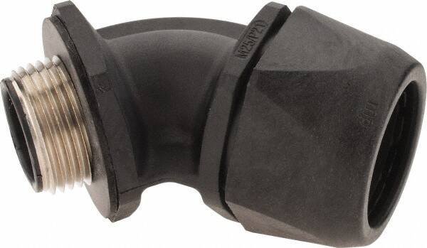 Murrplastik - 3/4" Trade, Nylon Compression Angled Liquidtight Conduit Connector - Noninsulated - Eagle Tool & Supply